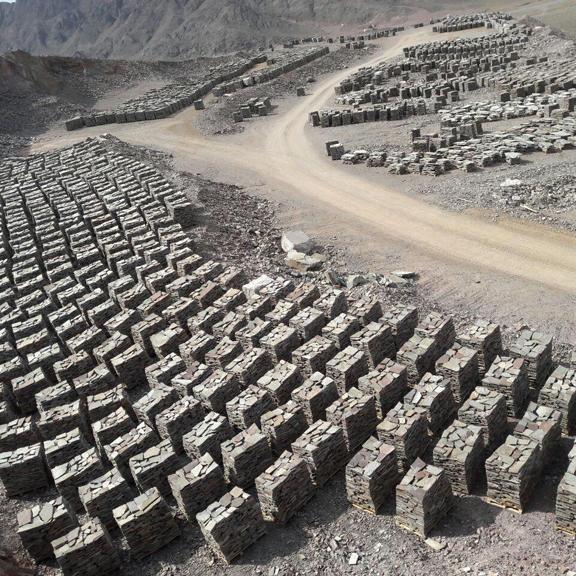 Porphyry stone depot