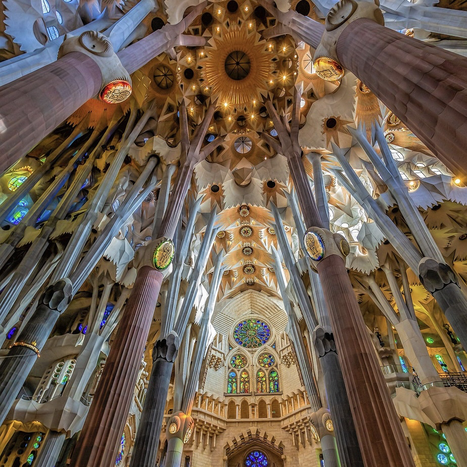La Sagrada Familia Spain La Sagrada Familia Spain use porphyry stone